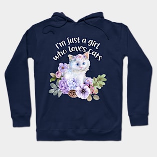 I'm just a girl who loves cats, cute kitty Hoodie